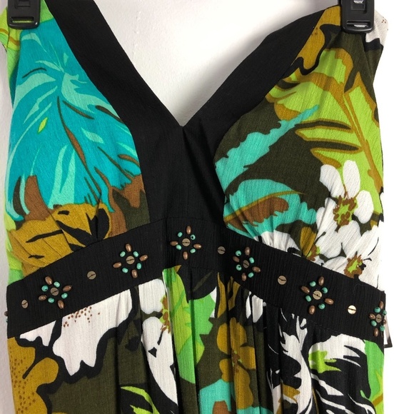 Madison Leigh black jade built in bra maxi dress 8 - Picture 3 of 7